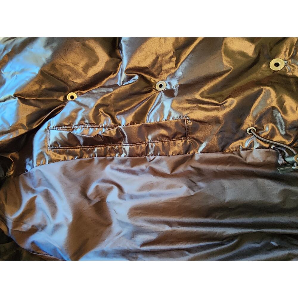 Lands' End Women's XL Black Puffer Down Button Front Jacket‎ Winter Cozy - Picture 8 of 10